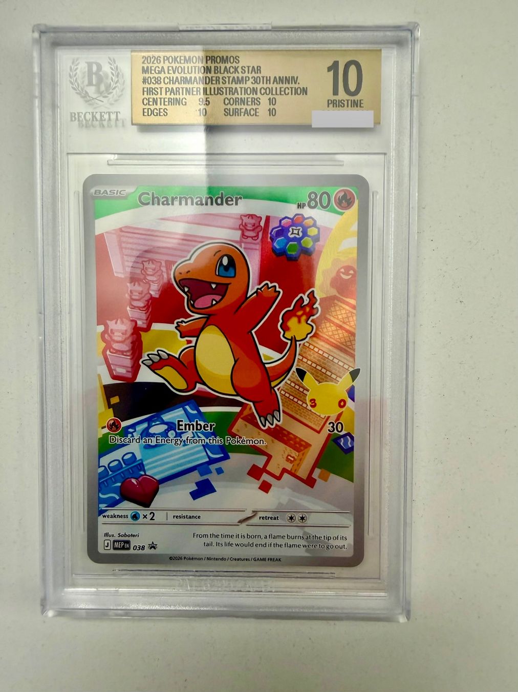 Karten: Charmander First Partner 30th Anniversary BGS 10 Pristine – Gebraucht aus Kleinlützel von Leksi22