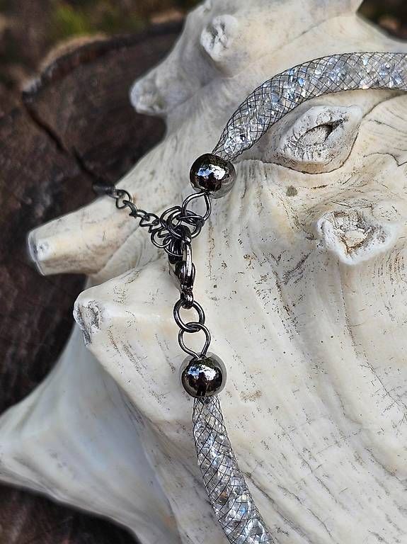 Catenine: Glitzerset silberfarbene Halskette & Armband mit Strass – Nuovo e nell'imballaggio originale da Sulz AG venduto da Cacuzza 3