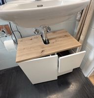 Waschbeckenunterschrank Holzoptik Weiss Schubladen