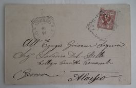 1914 Postkarte Italien von Roma nach Alassio