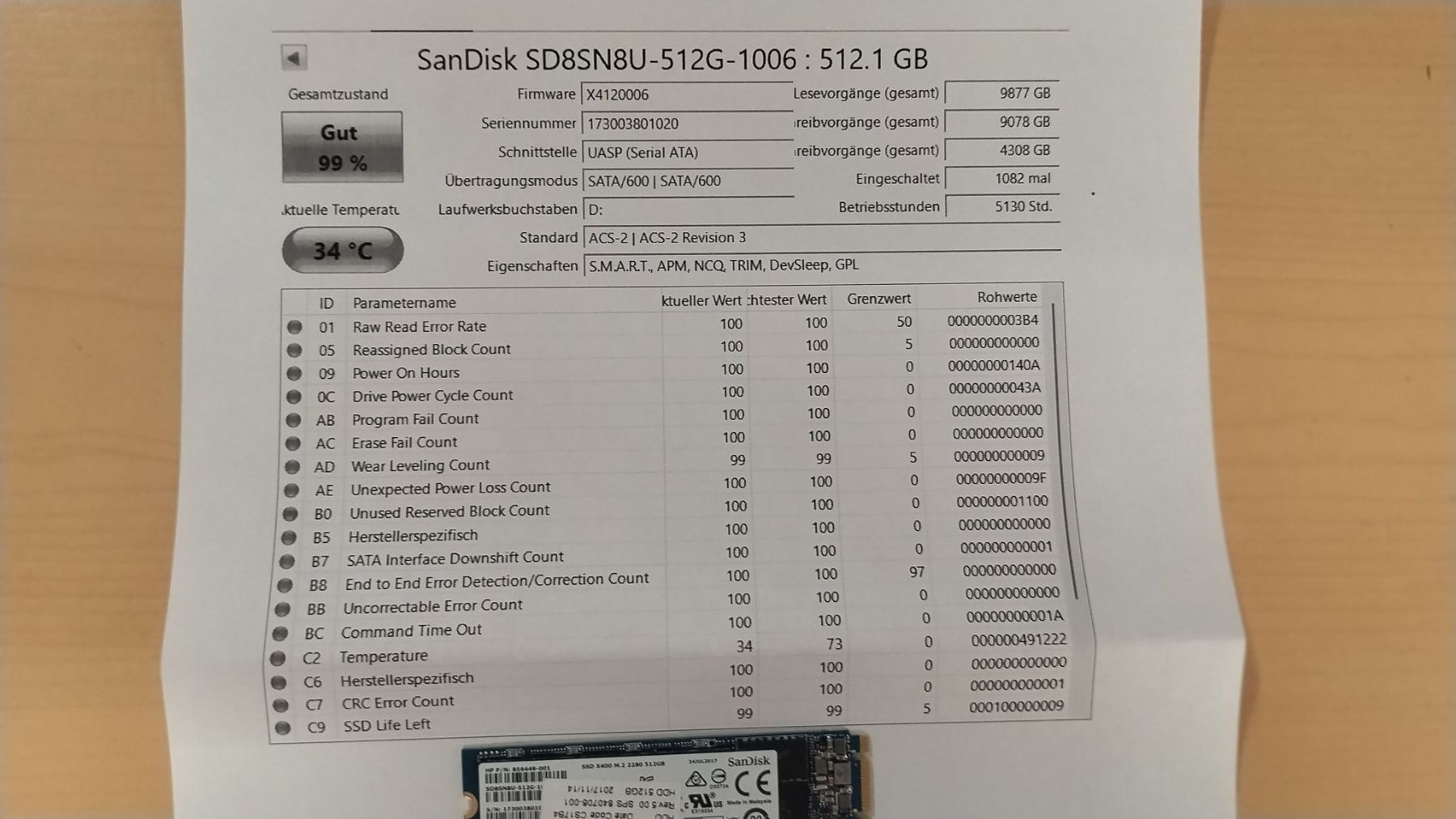 Sandisk Dischi rigidi: SanDisk SSD SD8SN8U 512GB M.2 2280 – Usato da Wallisellen venduto da mic_gg2g 1