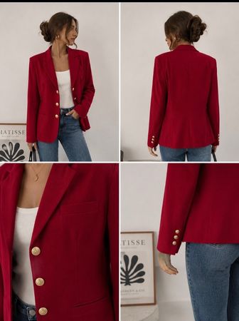 Blazer rouge 100% pure laine - Pierre d’Alby - taille 38