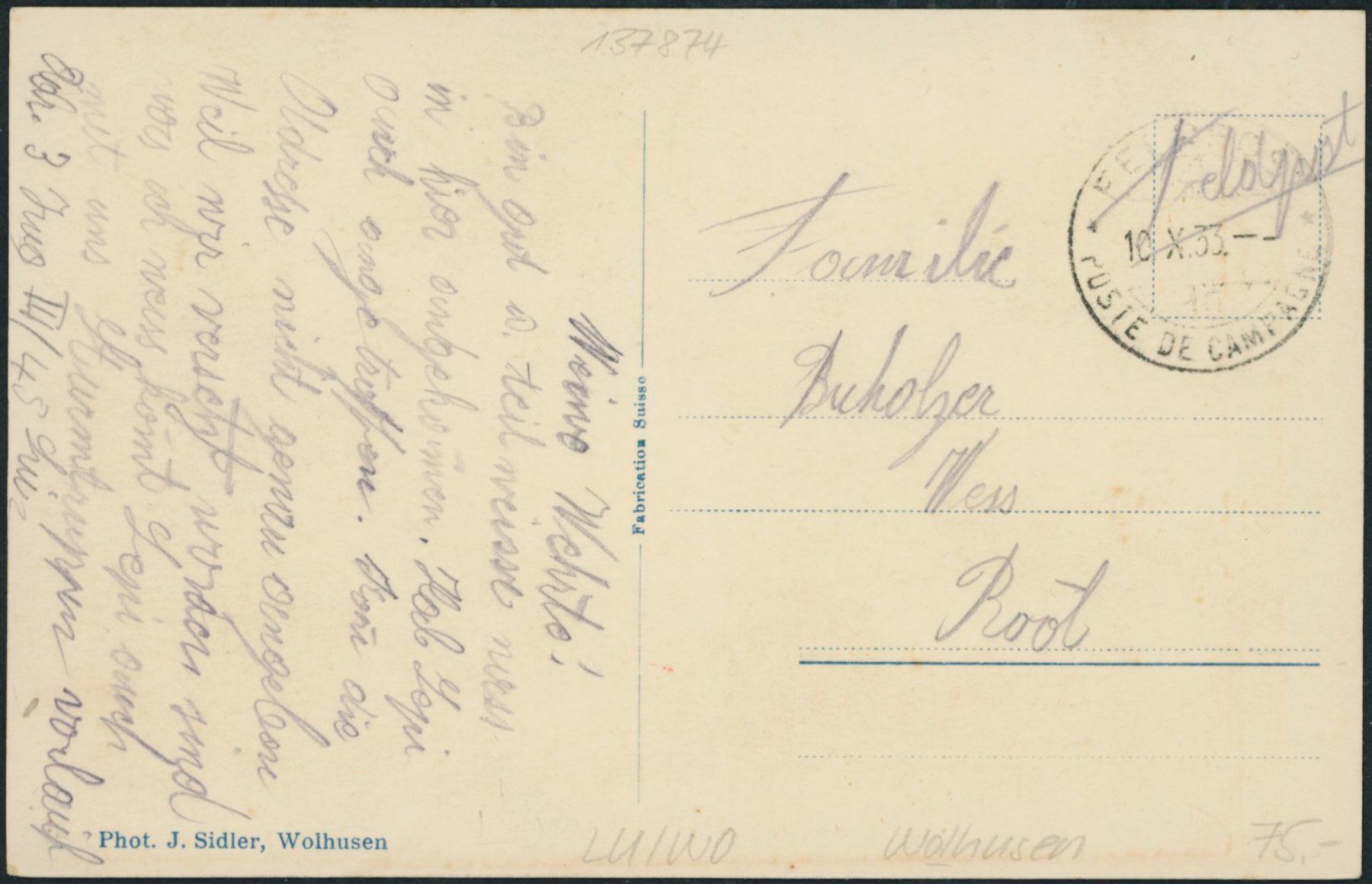 Cartoline postali: LU Wolhusen – Usato da Schindellegi venduto da leecollect 1