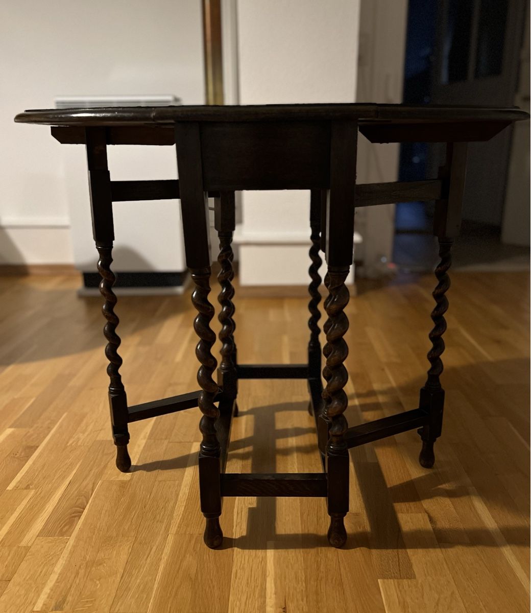 Tische: Antiker Gateleg Klapptisch aus Eiche, Vintage – Gebraucht aus Basel von Bettybooo 2