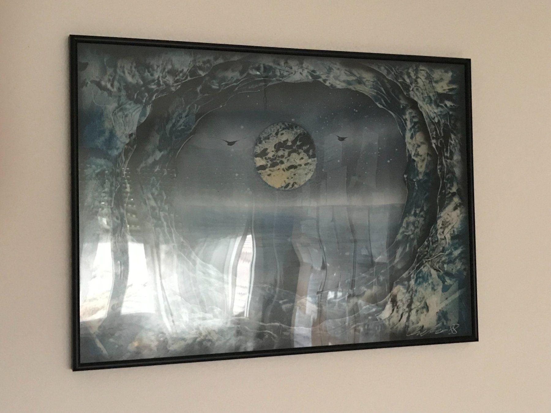 Poster & Bilder: Bild Venus handgemalt, blau mit schwarzem Rahmen – Neu (gemäss Beschreibung) aus Urtenen-Schönbühl von framu07 5