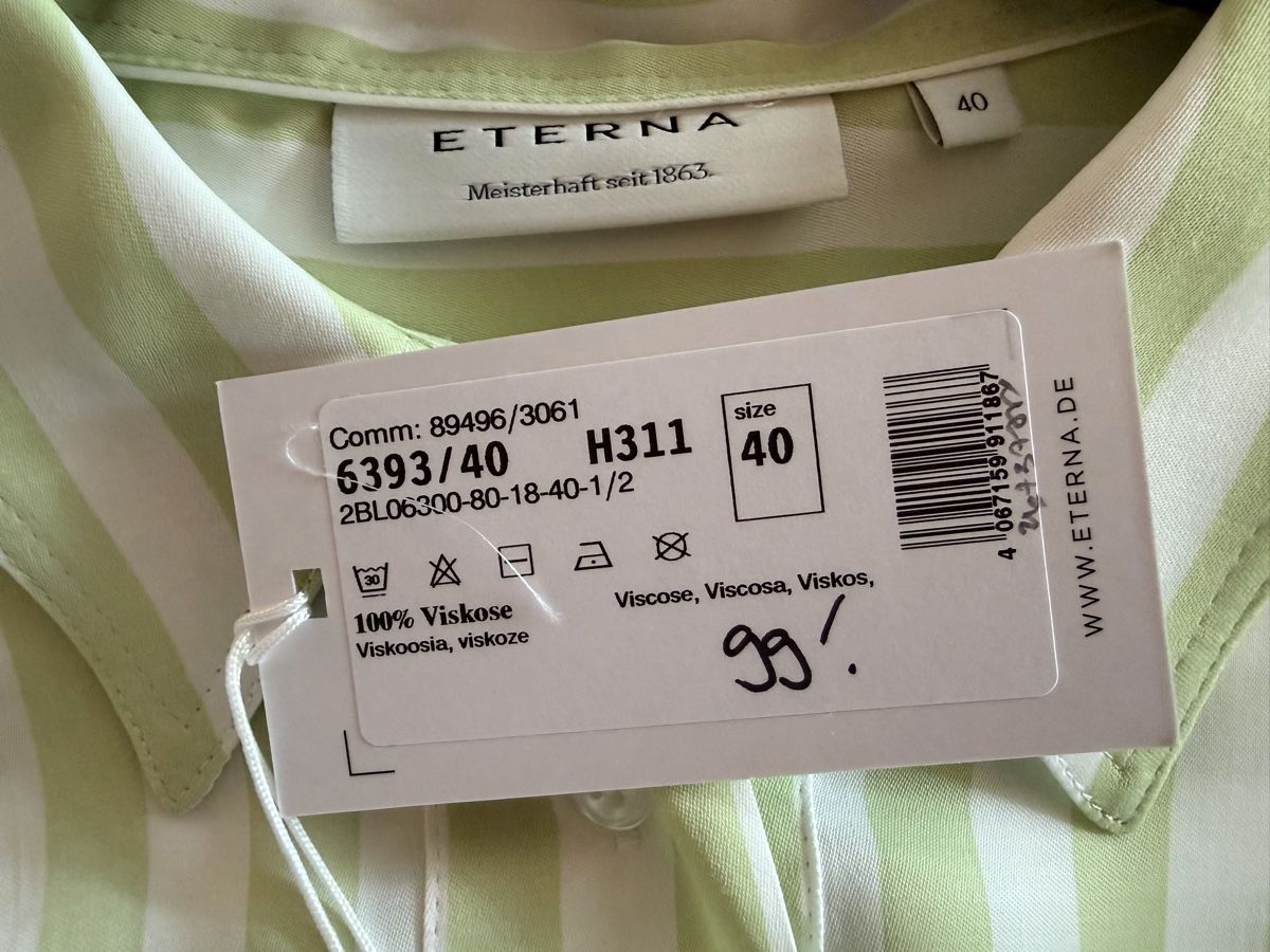 Eterna Chemisiers: Eterna Bluse, Grösse 40, neu mit Etikette – Neuf avec emballage d'origine à Oberhasli par anzis 4