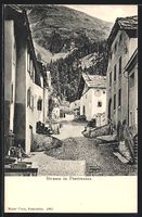 AK Pontresina, Ortspartie mit Strasse