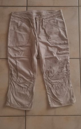 Sommerliche Damen Caprihose Beige, Grösse M, beige