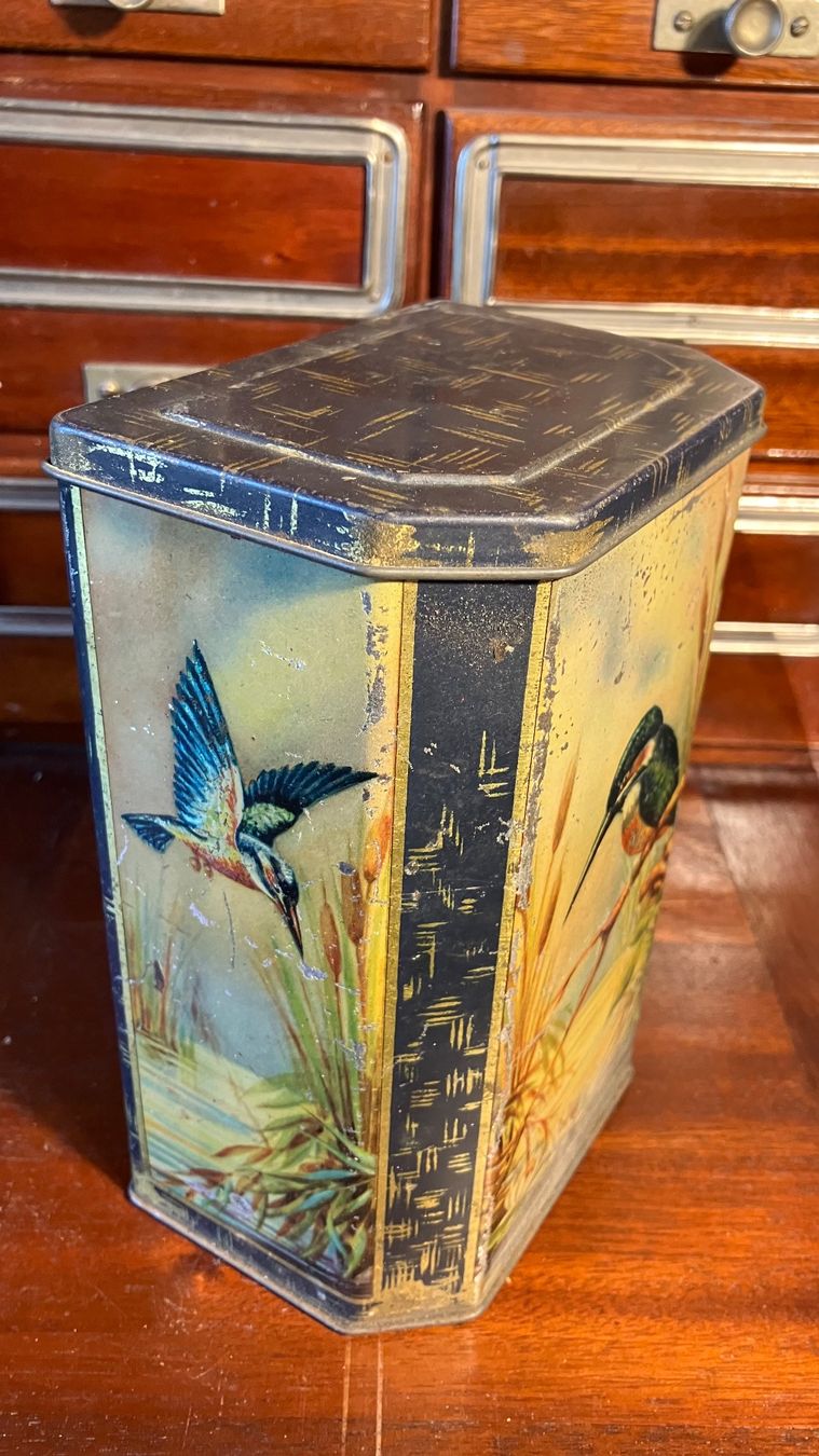 Barattoli: Blechdose Boite ancienne oiseau antik – Usato da St-Cierges venduto da LeRegain 3