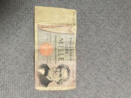 Alte Banknote Italen 1000 Lire 1969 (2)