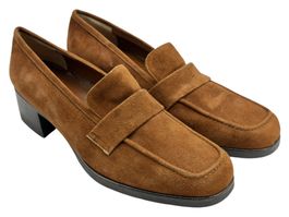 Mocassins Gillon-Rey cuir daim marron Swiss Made Pointure 40