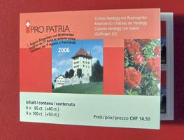 PRO PATRIA SCHLOSSS HEIDEGG MARKENHEFT WII/19 2006 ET NEU