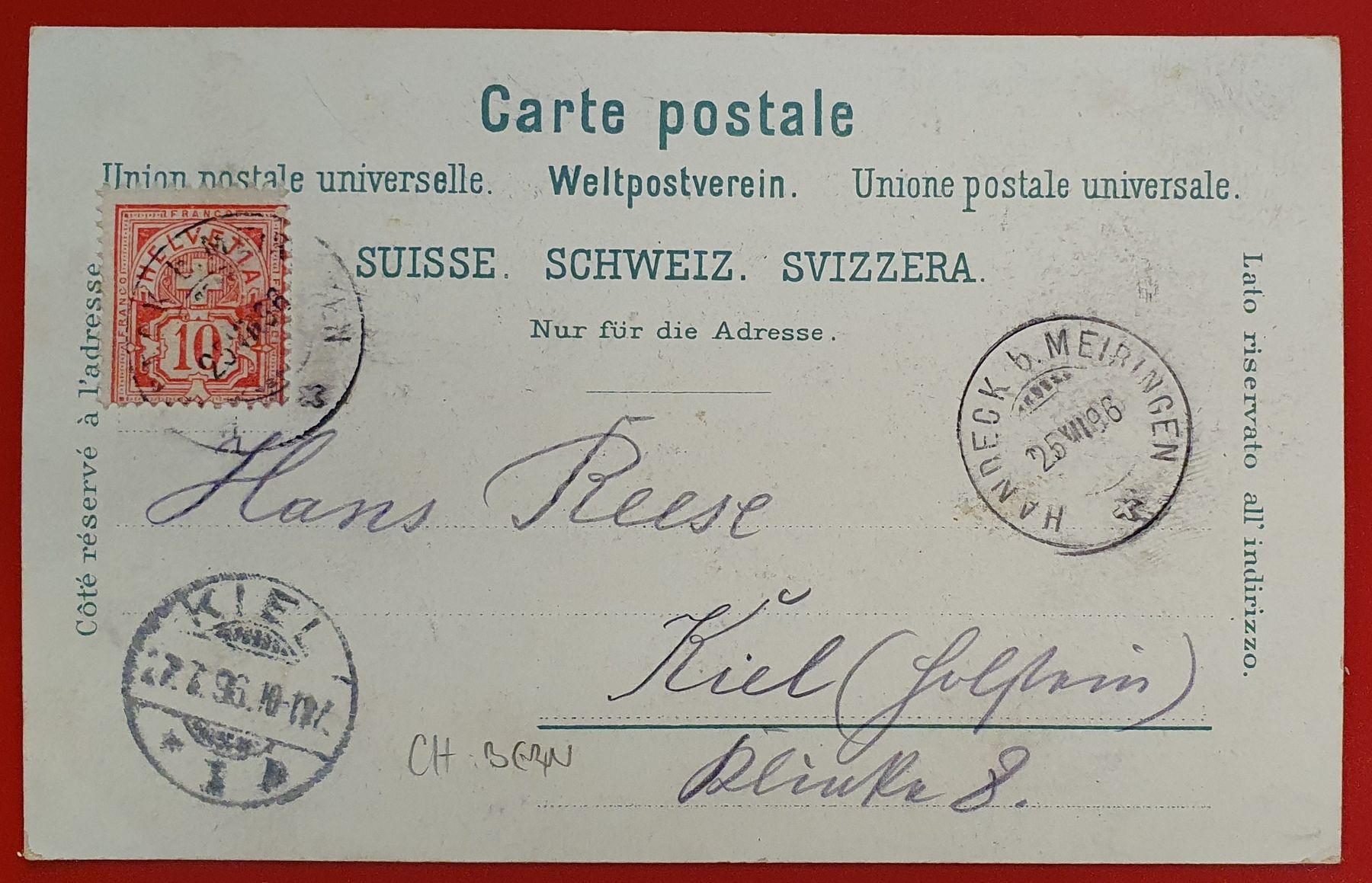 Cartoline postali: Gruss von der Landegg 1896 – Usato da Kreuzlingen venduto da Rschweiz1 1