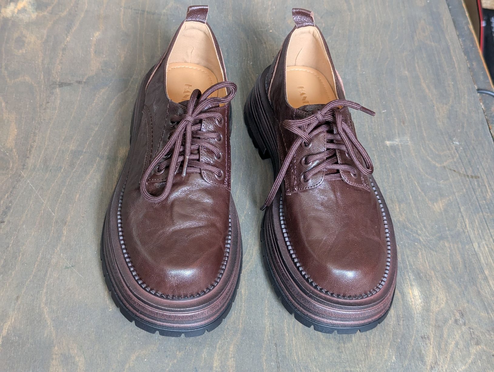 Scarpe da donna: Braune Leder Schuhe "Dwarves" 38 Größe – Nuovo (secondo la descrizione) da Therwil venduto da Simon.Jo