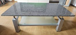Couchtisch Granit Glas Metall gebrauchter Zustand