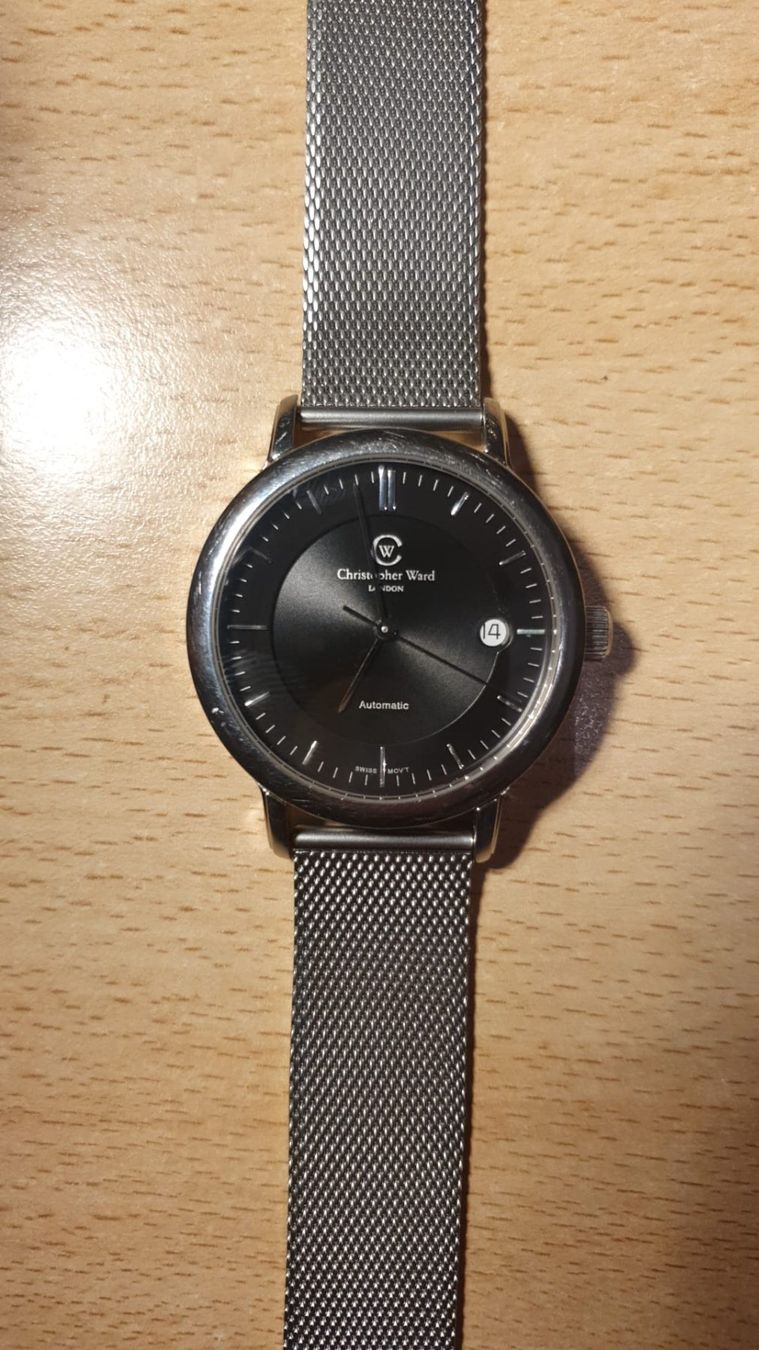 Christopher Ward Orologi: Christopher Ward C5 blackdial, Automatic Uhr, Date, Milanese – Usato da Mauren TG venduto da nochbilligerjakob