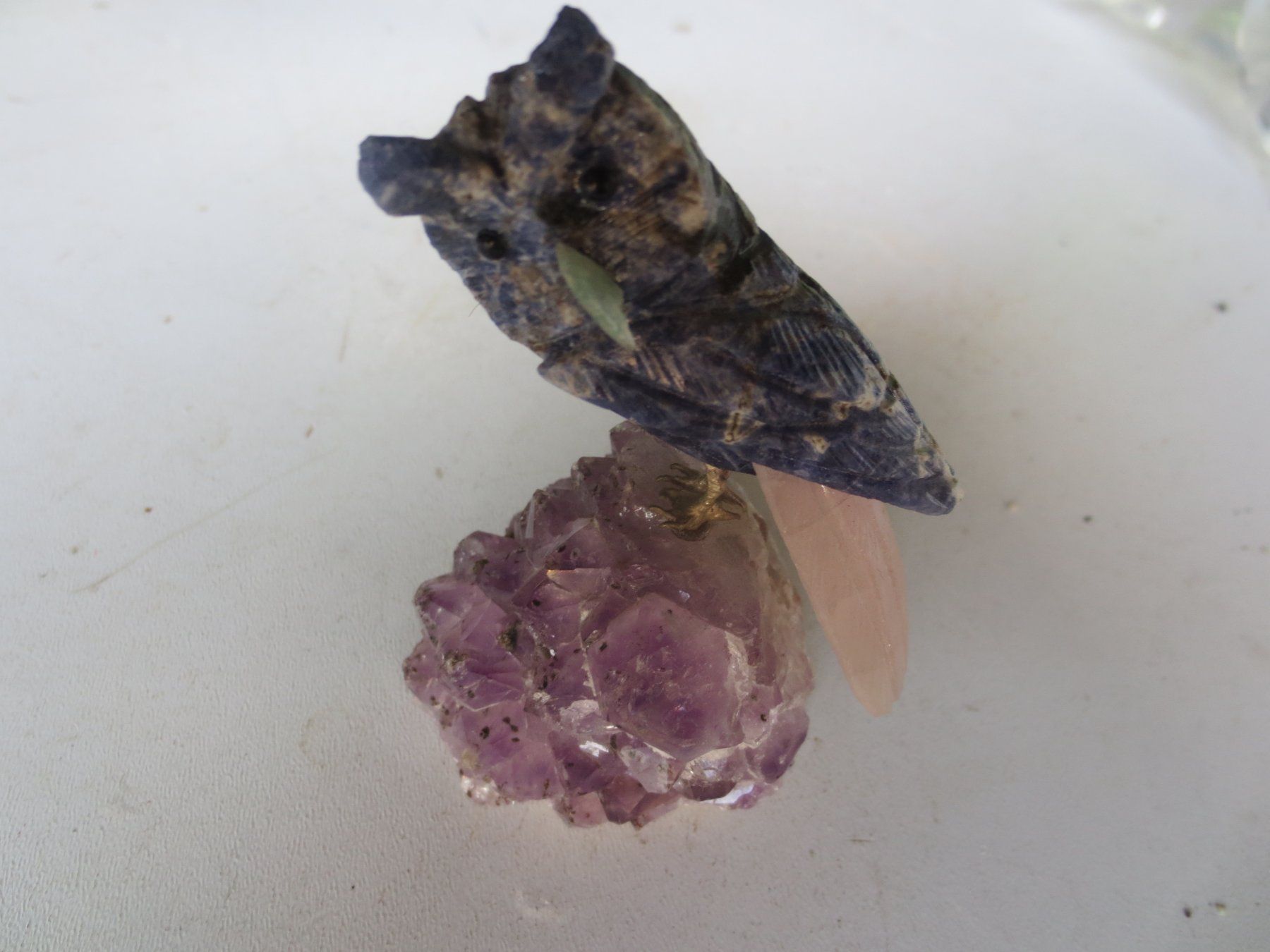 Mineralien & Heilsteine: Amethyst Eule – Gebraucht aus Weier im Emmental von waefler03