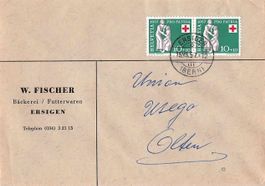 alter Firmenbrief FISCHER Bäckerei ERSINGEN