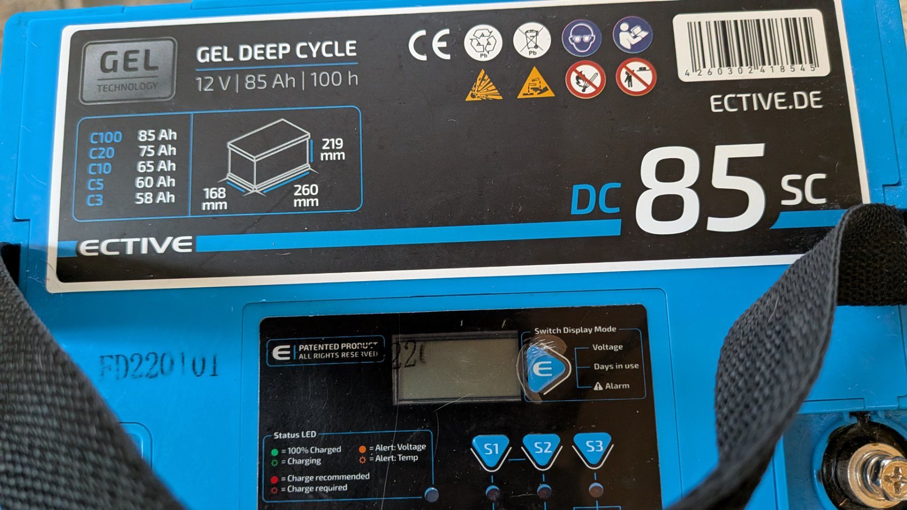 Ective Akkus: ECTIVE DC 85SC Gel-Versorgungsbatterie – Gebraucht aus Salez von EMERCARO 4
