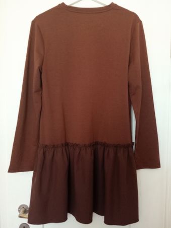Minikleid mit Volant unten Braun Gr. M