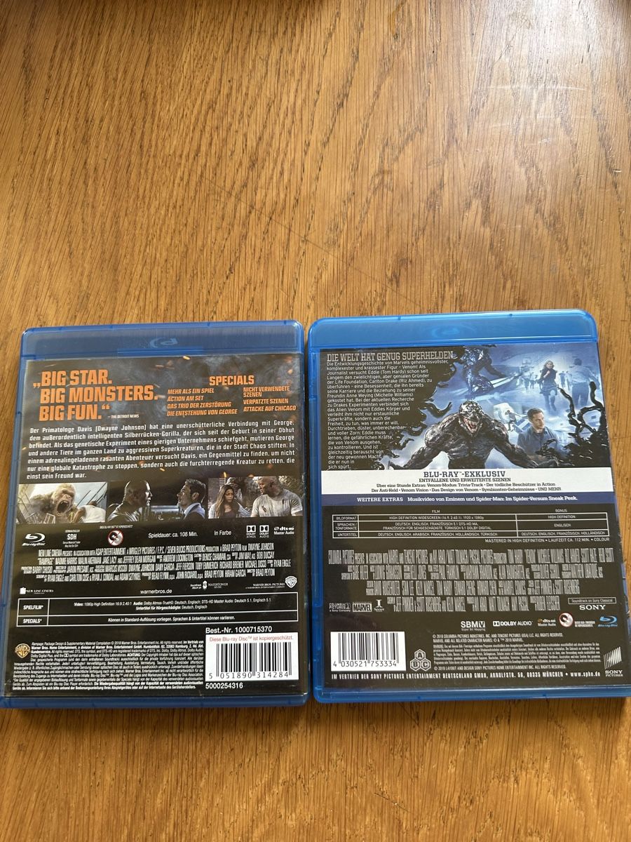 Tutti i DVDs: Venom, Rampage Big meets Bigger, Bluray – Usato da Benken ZH venduto da Audi-erich 1