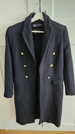 Zara Damen Mantel, Schwarz, Grösse M