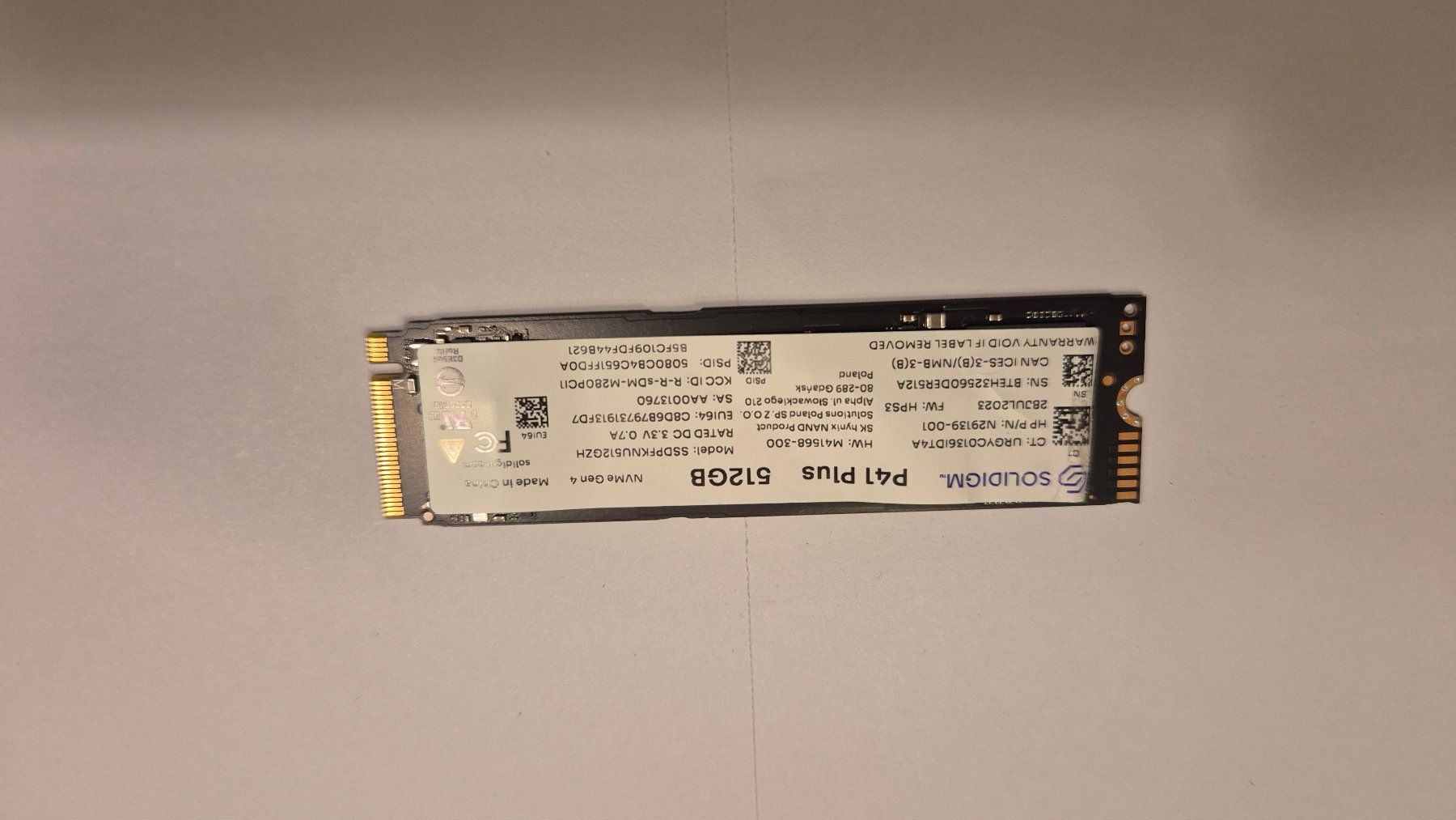 Disques durs: SSD SolidIGM, 500GB, M2, NVMe - Occasion – D'occasion à Tramelan par Fabb