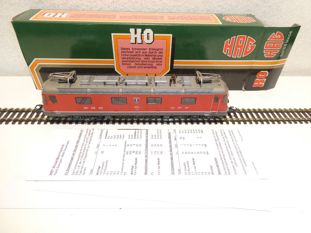 Hag Modelleisenbahnen: HAG Lokomotive SBB 11674 Re 6/6 Murgenthal Digital HO Nr 208 – Gebraucht aus Luzern von Morgart1315 3