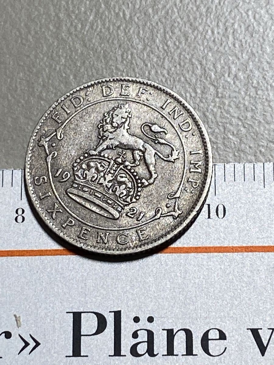 Tutti le monete: GB - 6 pence - 1921 - Georges V - AG – Usato da Payerne venduto da Mike1682 5
