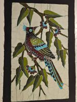 coupon tissu oiseau 22x37cm