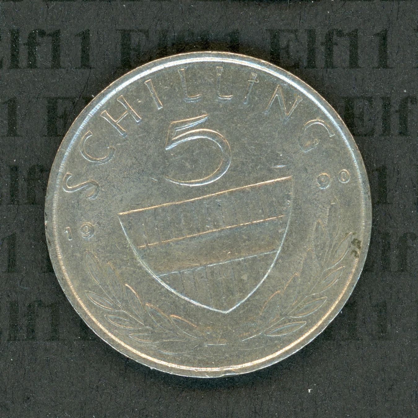 Tutti le monete: ATS___5.00 1990 -vz 5 Schilling – Usato da Widnau venduto da Elf11