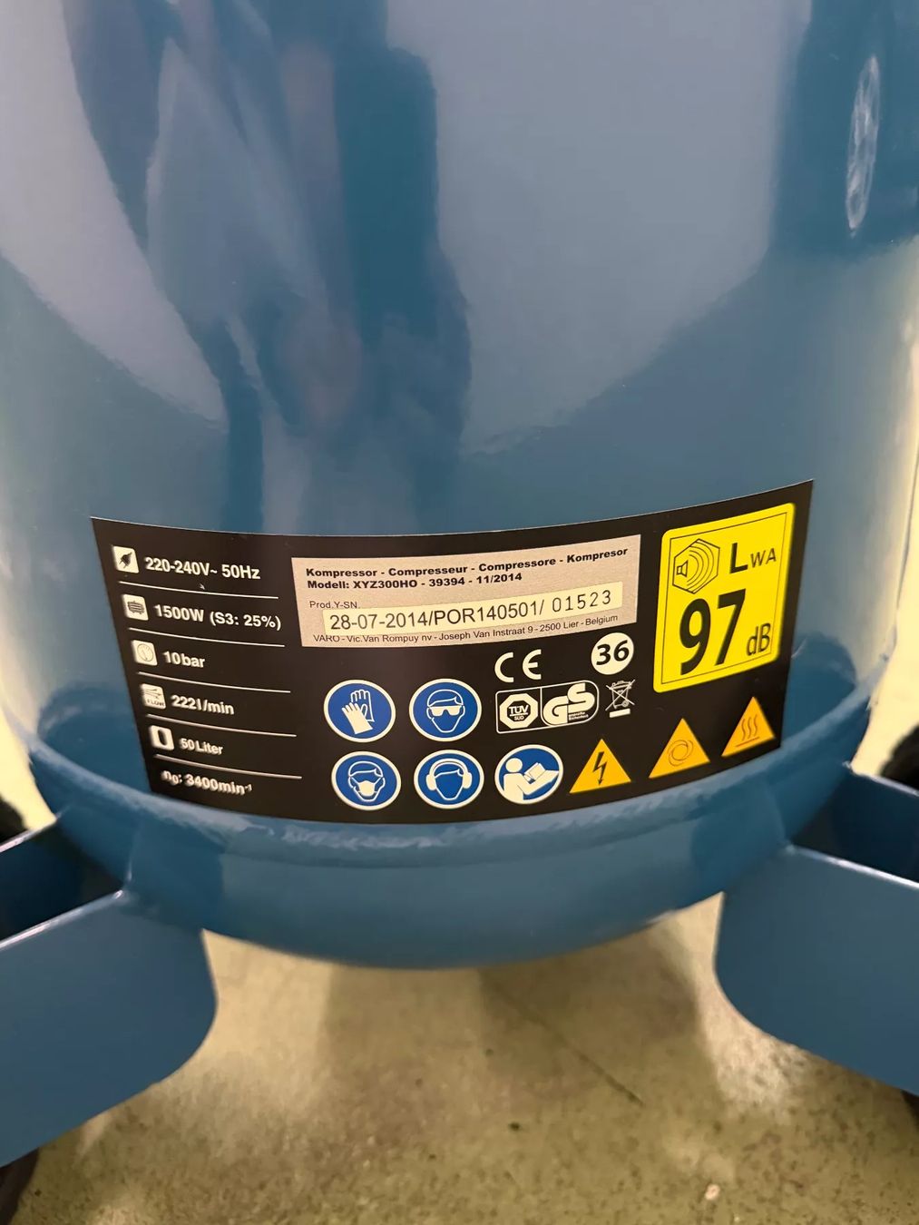 Compressori: Workzone Kompressor 50 L, 10 bar, ölfrei, gebraucht – Usato da Wettingen venduto da L4nth4n 2