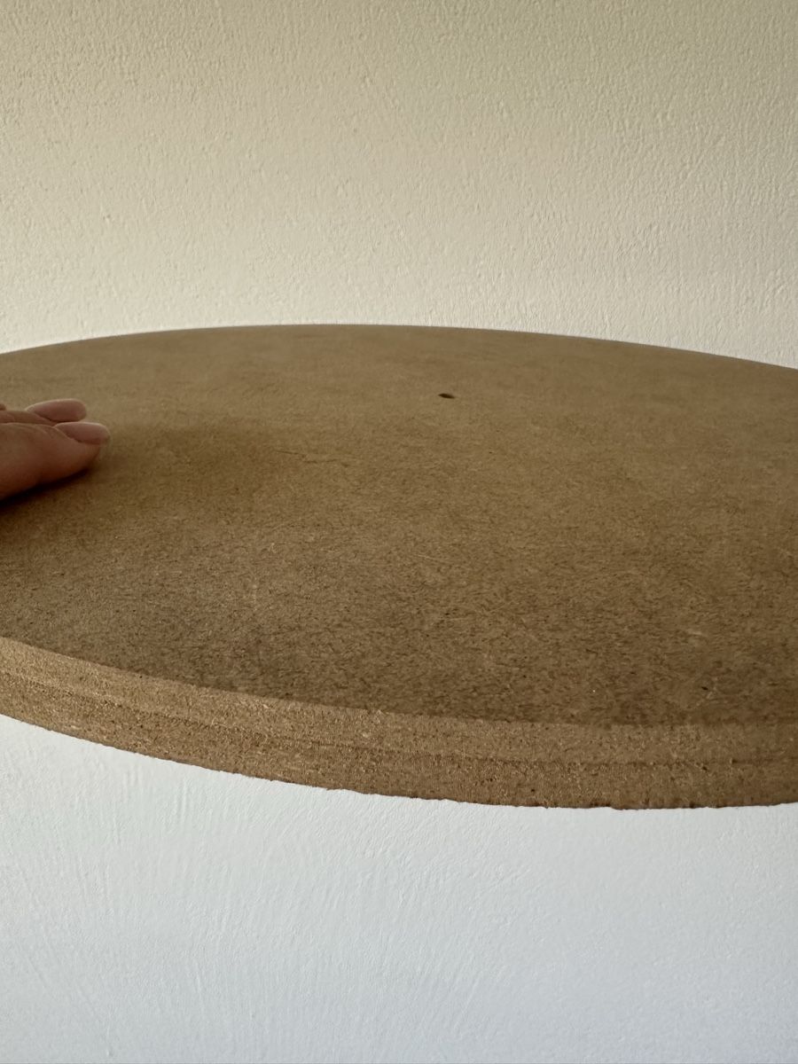 Articoli in legno: Runder MDF Teller für Bastelprojekte oder Uhrwerke – Nuovo (secondo la descrizione) da Altendorf venduto da car_k8d2 1