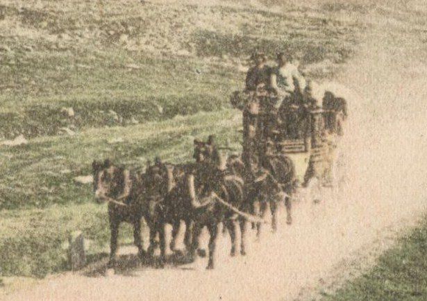 Cartoline postali: JULIER-PASS GR 1904 mit Postkutsche – Usato da Rothrist venduto da Clanx 1