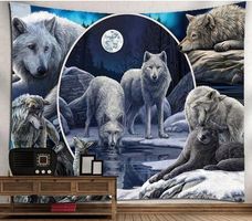 Wandbehang Wolf / Wölfe 150cm x 130cm