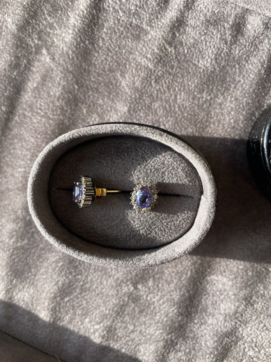 Orecchini pendenti & Orecchini a lobo: Wunderschöne Tanzanite Ohrringe mit Diamanten – Nuovo (secondo la descrizione) da Zürich venduto da fam_mww6 3