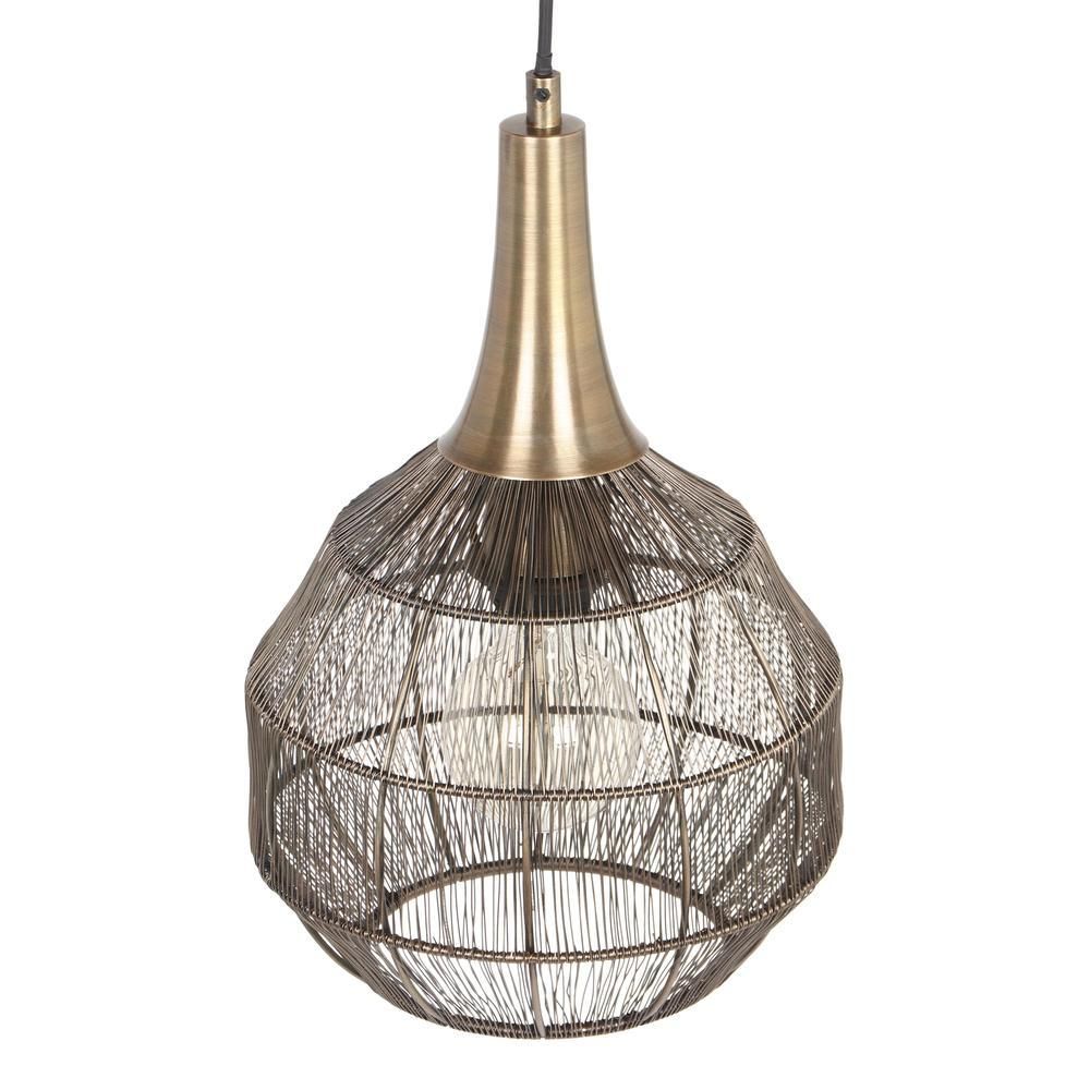 Lampadari & plafoniere: Pendelleuchte, Korb, Altmessing, 26 cm Ø – Nuovo (secondo la descrizione) da Kreuzlingen venduto da Smart-Light 5
