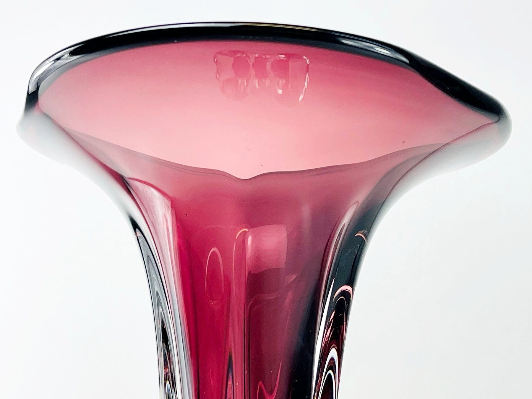 Vasen & Gefässe: Vintage Sommerso Glas Vase - Murano oder Böhmen, ca. 1960er – Gebraucht aus Zürich von Arche_Brockenhaus 3