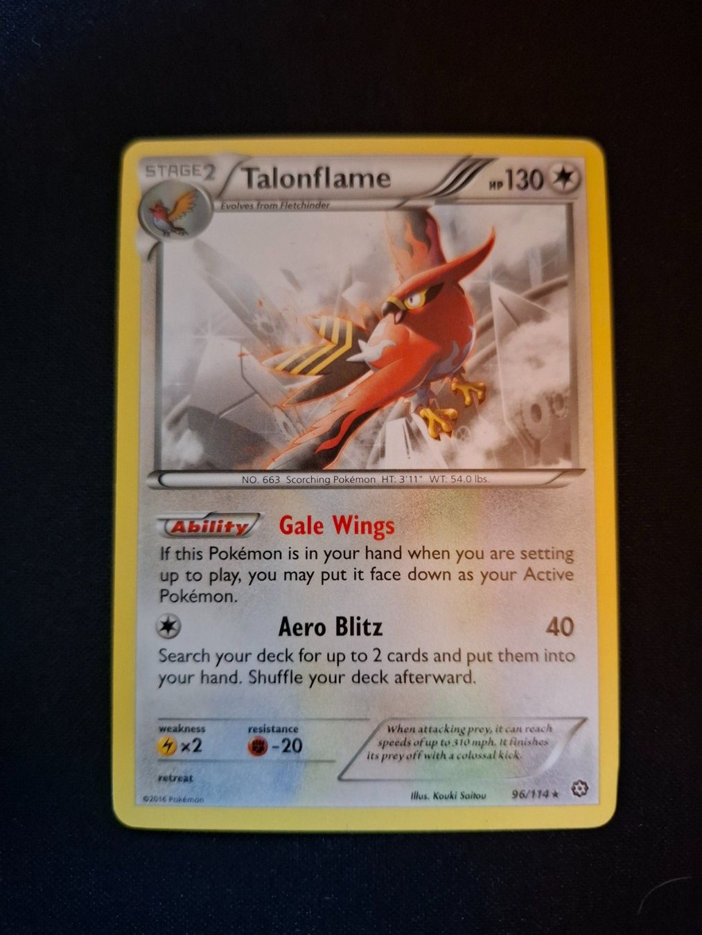 Pokémon Carte collezionabili: Pokemon Talonflame 96/114  Rare – Usato da Gammen venduto da Karbax