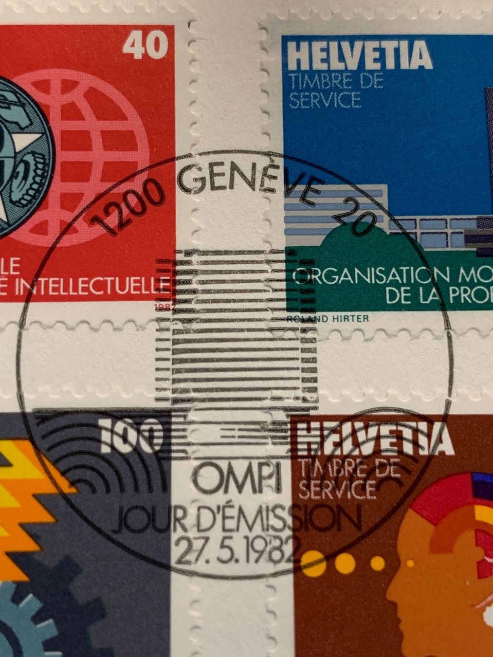 Alle Briefmarken: OMPI Ersttagsbrief 27.5.1982 Genf – Gebraucht aus Ibach von lisch3 3