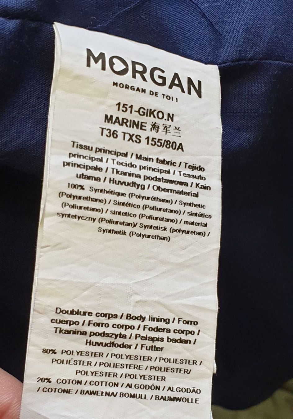 Morgan Jacken: MORGAN blaue Kunstleder Jacke Gr. 36 – Neu (gemäss Beschreibung) aus Füllinsdorf von Sternenblick19 3
