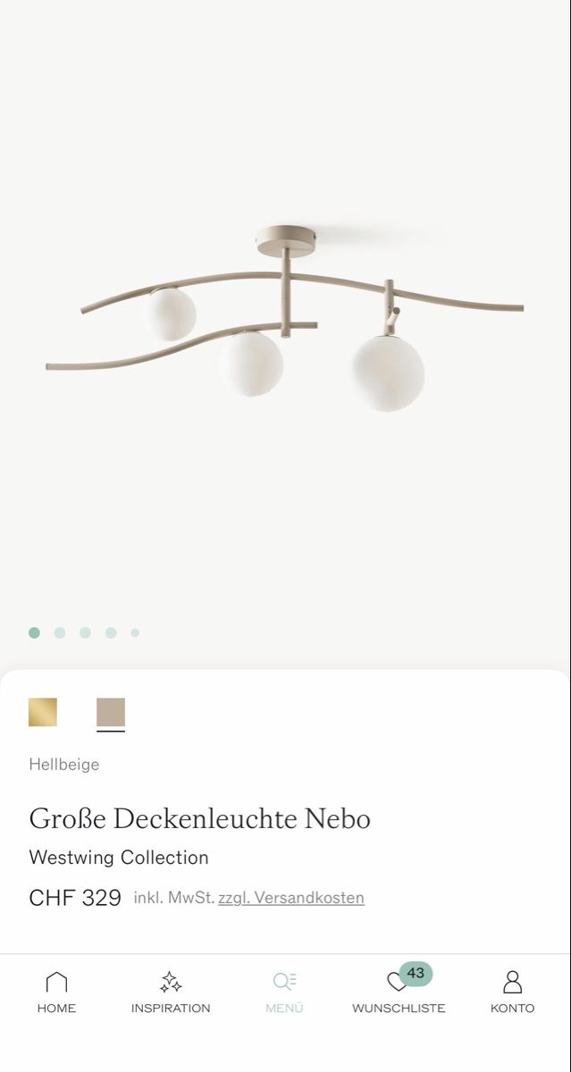 Westwing Lampadari & plafoniere: Westwing Grosse Deckenleuchte Nebo – Nuovo (secondo la descrizione) da Reinach BL venduto da LeaR 2