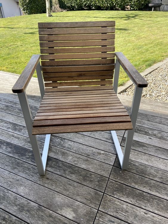 6 x Ikea Gartenstuhl Massivholz/Aluminium Kaufen auf Ricardo