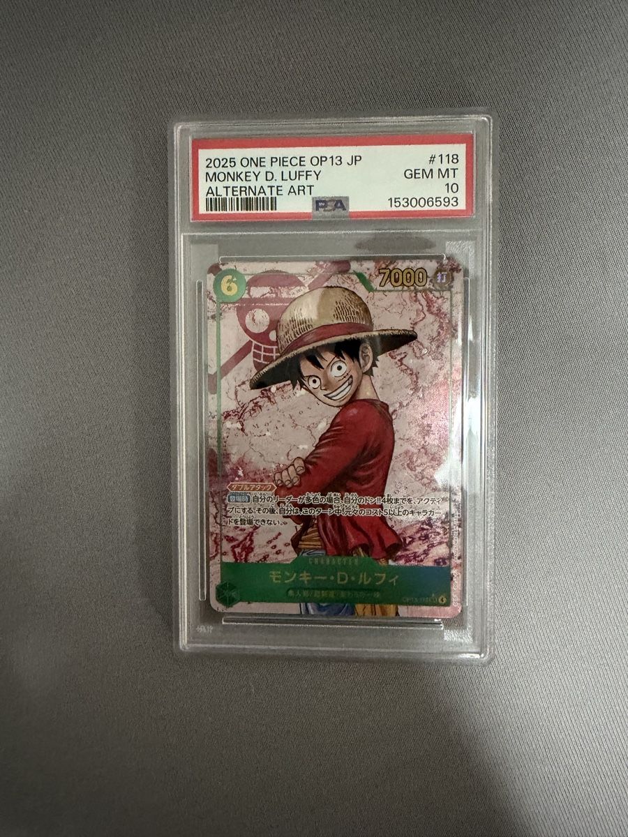 Bandai Carte collezionabili: One Piece OP13 JP Monkey D. Luffy Alternate Art PSA 10 – Nuovo (secondo la descrizione) da Niederhasli venduto da tcgpoint