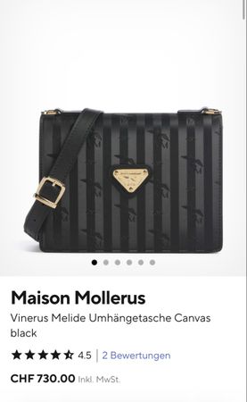Maison Mollerus, Vinerus Melide, Umhängetasche Schwarz!