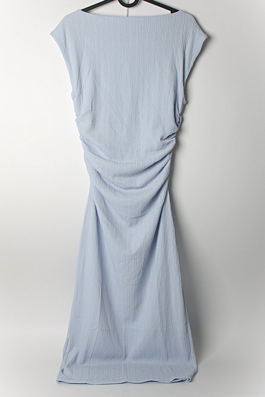 H&M Kleider: Gecrinkeltes Kleid mit Kappenärmeln, hellblau, S – Gebraucht aus Zollikofen von Restwert_Zollikofen 1