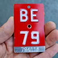 Velonummer BE von 1979 - Bern