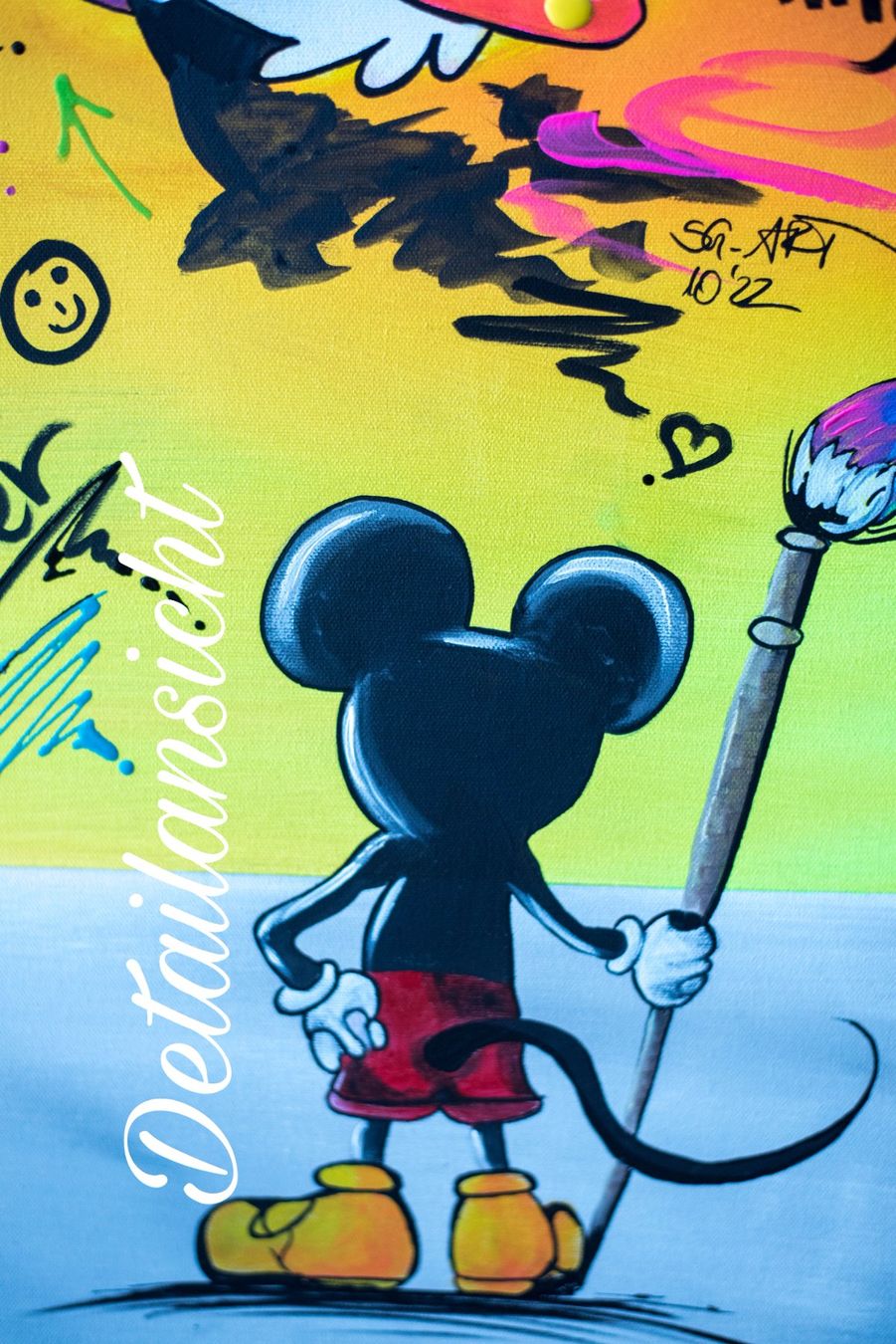 Gemälde: Acrylbild Micky und Minnie Mouse Disney Comic Unikat – Neu und originalverpackt aus Rheinau von Sussel 5