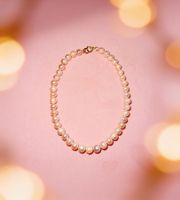 Collier de perles rosées 10 mm