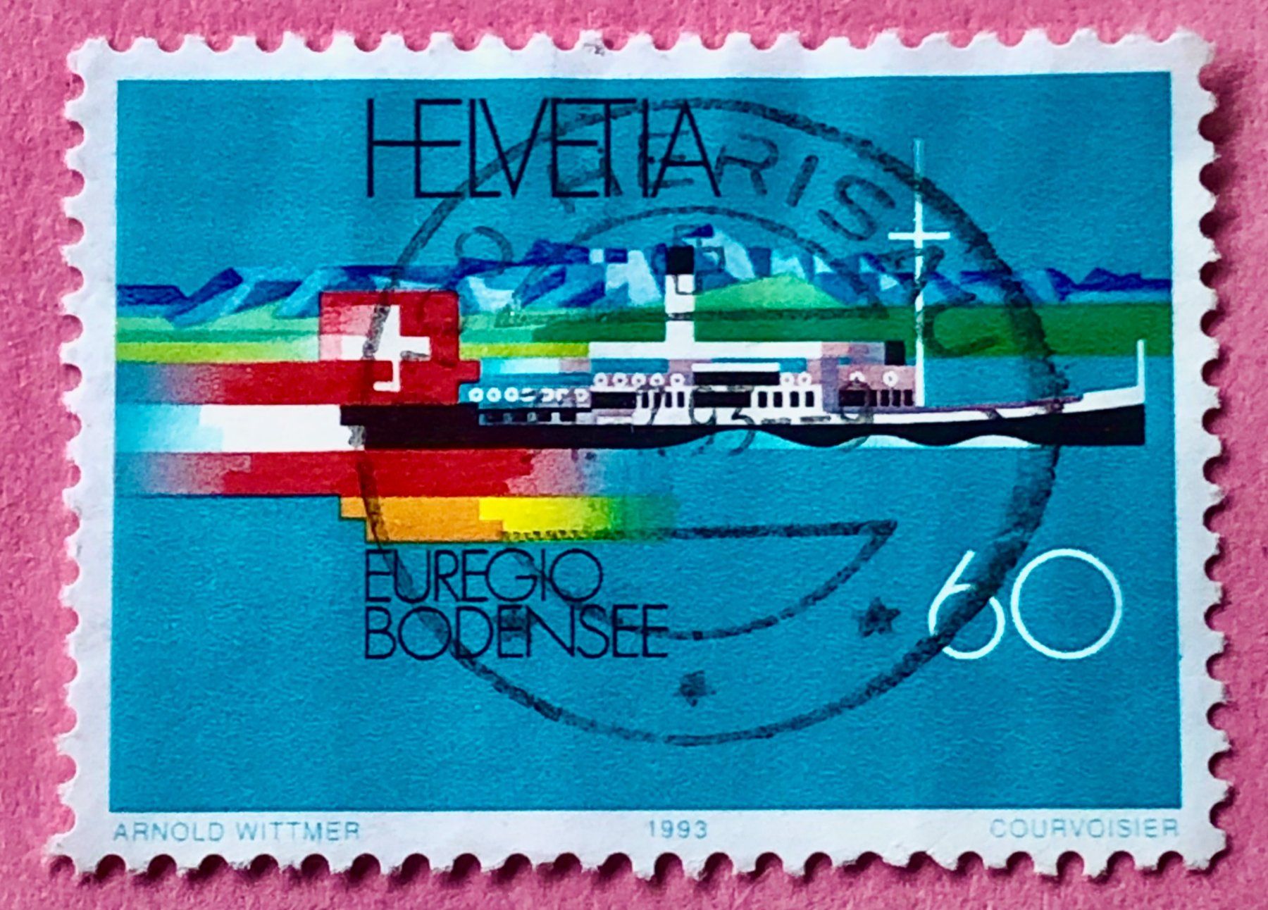 Tutti i francobolli: Nr. 845 LEBENSRAUM EUREGIO BODENSEE GESTEMPELT 1993    – Usato da Aarau venduto da Billa007